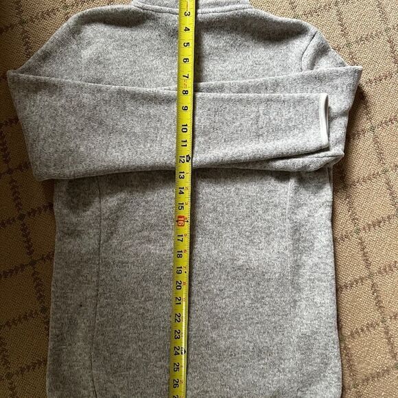 GTS Heather gray sweater fleece pullover 1/4 zip with kangaroo front pocket M - Picture 13 of 14